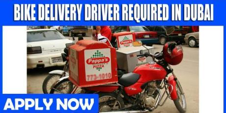 BIKE DELIVERY DRIVER REQUIRED IN DUBAI