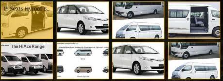 Hiace Minivan on Rent with drivers UAE