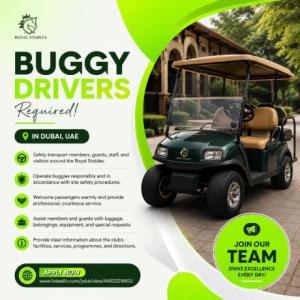 Buggy Drivers Required in Dubai
