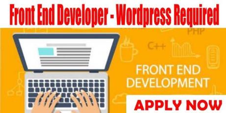 Front End Developer - Wordpress Required