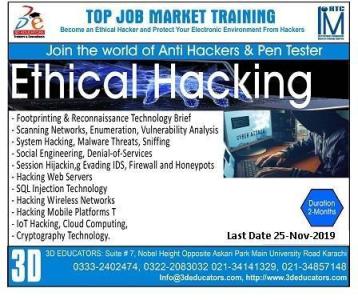 ETHICAL HACKING TRAINING - 3D Educators