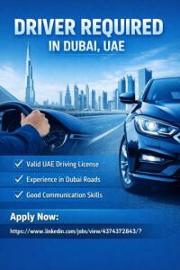 Driver Required in Dubai