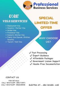 SPECIAL LIMITED TIME OFFER FOR VISA SERVICES