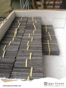 Elegant Black Lava Stone Floor Tiles - Indonesia Bali Lava Stone