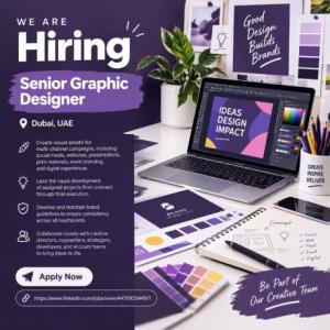 Senior Graphic Designer Required in Dubai