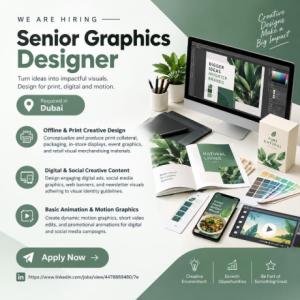 Senior Graphics Designer Required in Dubai