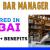 Bar Manager Required in Dubai