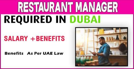 Restaurant Manager Required in Dubai