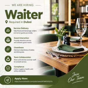 Waiter Required in Dubai