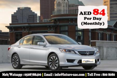 Honda Accord now for just AED 84 per day on monthly contract