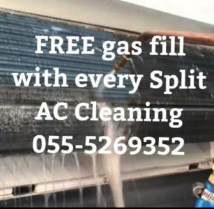 ac repair clean fixing in dubai 055-5269352 ducting handyman maintenance service ajman sharjah gas