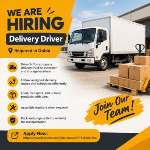 Delivery Driver Required in Dubai