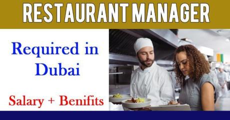 Restaurant Manager Required in Dubai