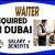 Waiter Required in Dubai