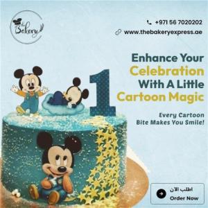 Wonderful Cartoon Characters Birthday Cake for Kids Delight