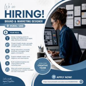 Brand and Marketing Designer Required in Dubai