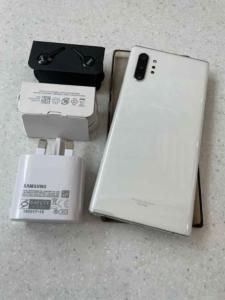 Samsung Note 10Plus,12GB,256GB,1 Sim,White with Case & Accessories