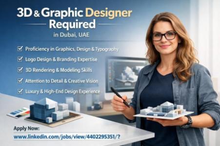 3D & Graphic Designer Required in Dubai