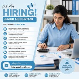 Junior Accountant Required in Dubai