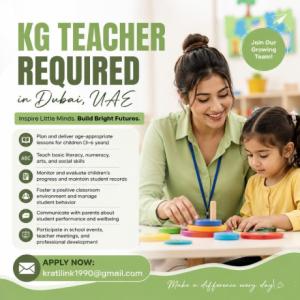 KG Teacher Required in Dubai
