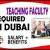 Teaching faculty Required in Dubai