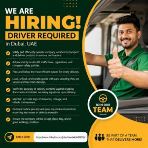 Driver Required in Dubai