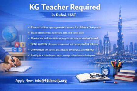 KG Teacher Required in Dubai