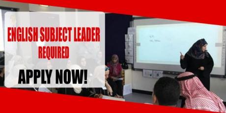 ENGLISH SUBJECT LEADER REQUIRED IN DUBAI