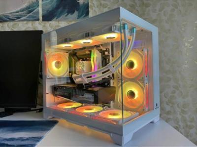 High End White Tuxedo Gaming PC