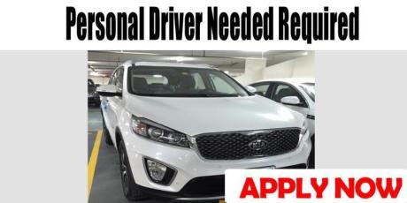Personal Driver Needed Required