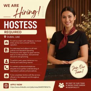 Hostess Required in Dubai