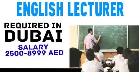 English Lecturer Required in Dubai -