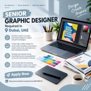 Senior Graphic Designer Required in Dubai