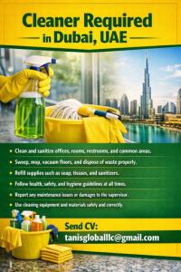 Cleaner Required in Dubai