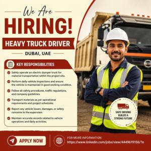 Heavy Truck Driver Required in Dubai
