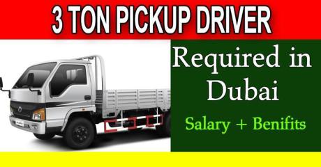 3 TON PICKUP DRIVER Required in Dubai
