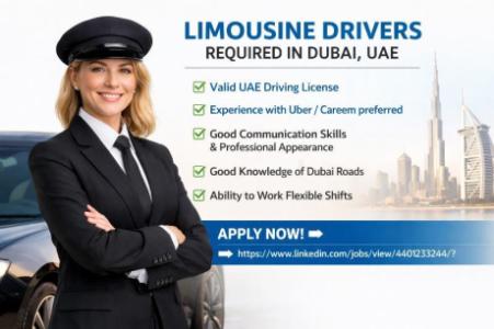 Limousine Drivers Required in Dubai