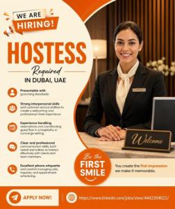 Hostess Required in Dubai