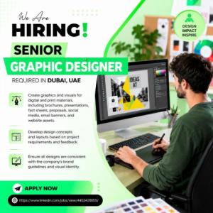 Senior Graphic Designer Required in Dubai