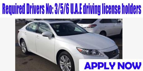 Required Drivers No: 3/5/6 U.A.E driving license holders