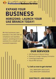 EXPAND YOUR BUSINESS HORIZONS- LAUNCH YOUR UAE BRANCH TODAY!