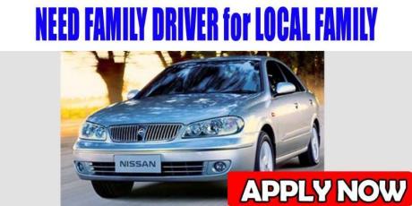 NEED FAMILY DRIVER for LOCAL FAMILY