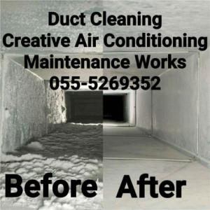 duct cleaning in dubai at low cost 055-5269352 central filters 1bhk studio split ajman ducting