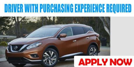 DRIVER WITH PURCHASING EXPERIENCE REQUIRED