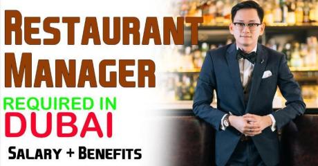 Restaurant Manager Required in Dubai