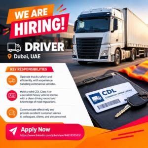 Driver Required in Dubai