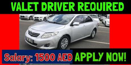 VALET DRIVER REQUIRED