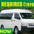 DRIVER REQUIRED (TOYOTA HIACE)