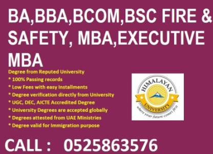 Bcom degree  course in Ajman/ Uae- 0525863576 ****
