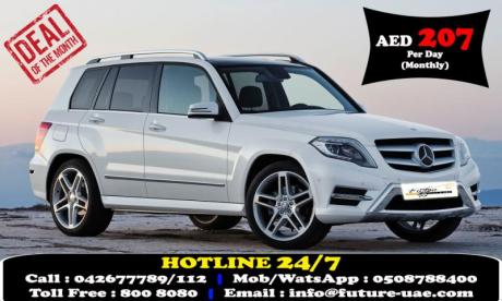 Mercedes GLK 250 For just AED 207 per day on monthly contract